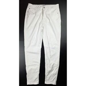Curve Appeal White High Rise Straight Leg Jeans Women's Size 10/30